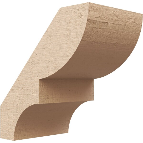 Ekena Millwork 5-inch W x 8-inch D x 8-inch H Ridgewood Rough Cedar Woodgrain TimberThane Knee Brace, Primed BRCUR05X08X08RIDRCPR - main